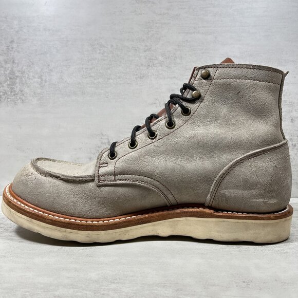 Truman Rambler Leather Vibram Soles Moc Toe Boots - Men's Size 10.5 - Gray - Picture 5 of 10